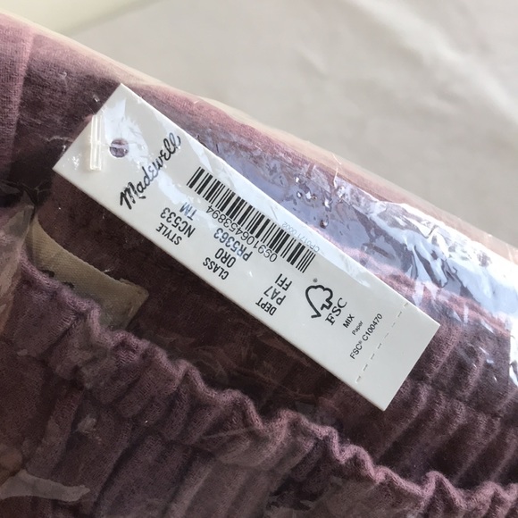 NWT Madewell Sz medium TALL knit WAFFLEBACK PULL-ON HIGH-RISE TAPERED PANTS - Picture 3 of 8